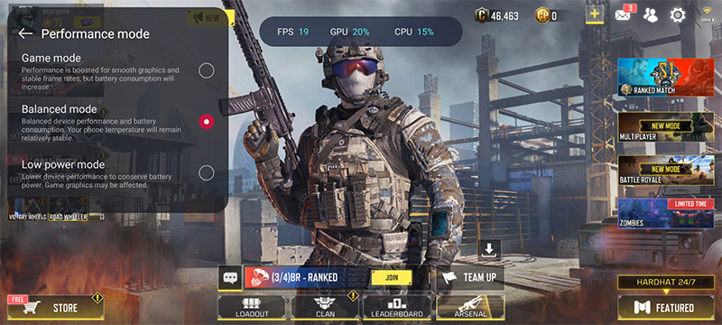 Aktifkan Game Mode untuk mendapatkan pengalaman bermain gim lancar.