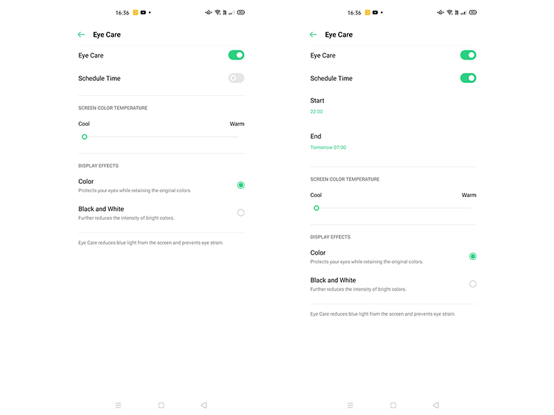 Fitur Eye Care pada Oppo Reno3 Pro