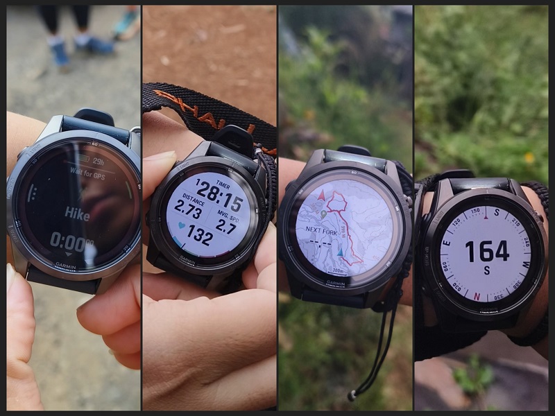 Fitur-fitur yang ada dalam mode Hike pada Garmin Fenix 7S Pro