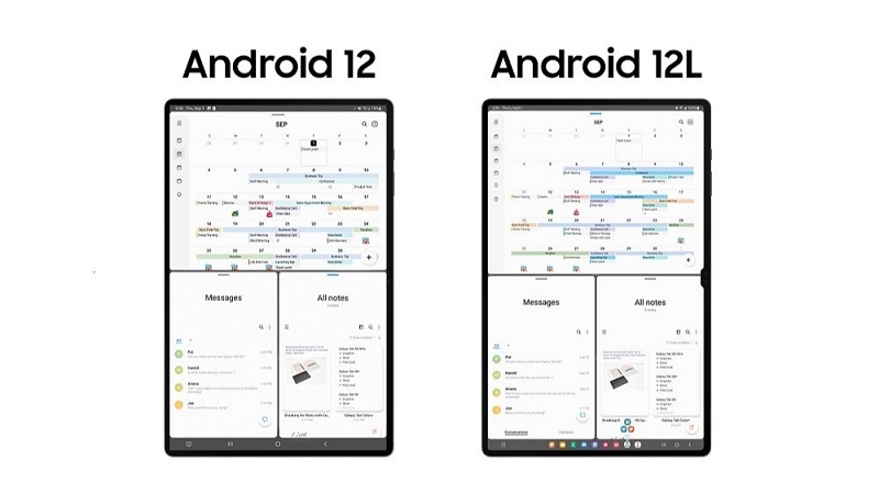 Android 12L akan hadir di seri Galaxy Tab S8