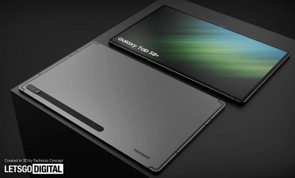 Render Samsung Galaxy Tab S8+ (Credit: LetsGoDigital)