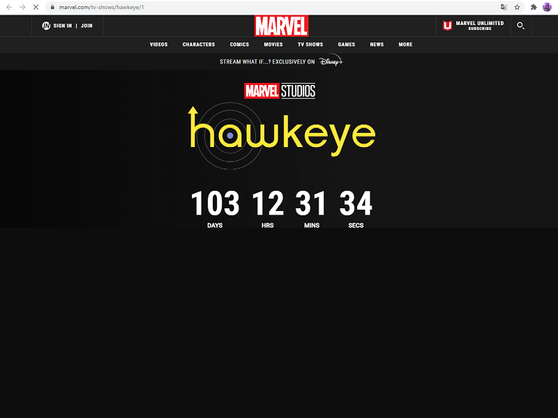 Countdown Hawkeye