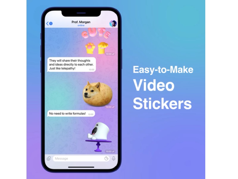 Membuat stiker video di Telegram versi 8.5 sekarang mudah