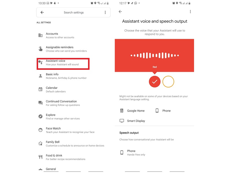 Cara ubah suara Google Assistant