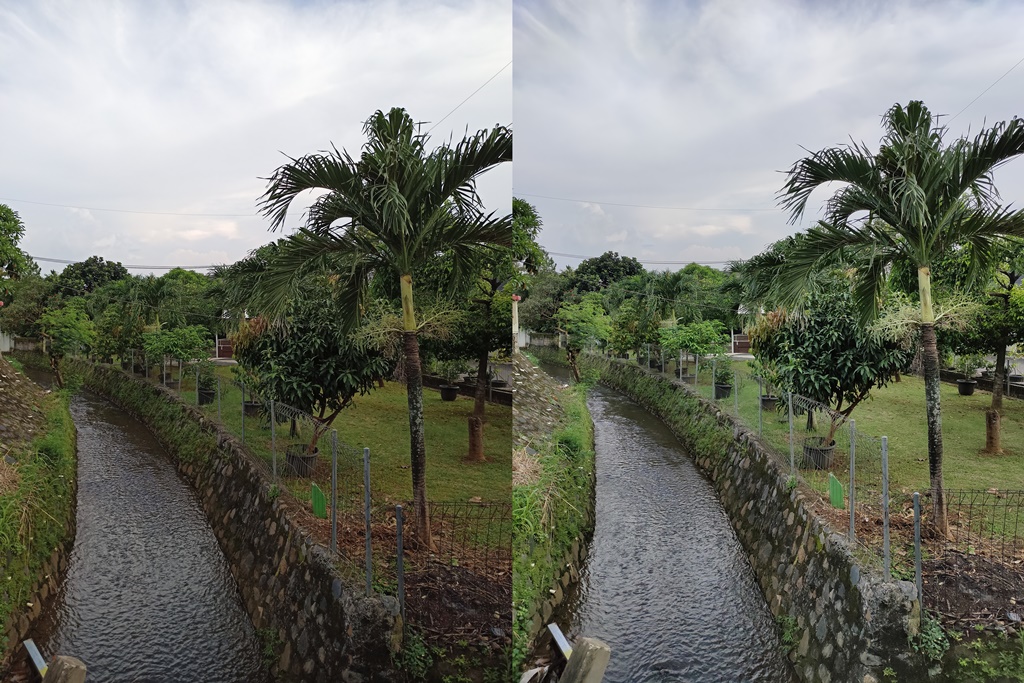 Hasil kamera belakang realme 6 (kiri) dan realme 6 pro (kanan)
