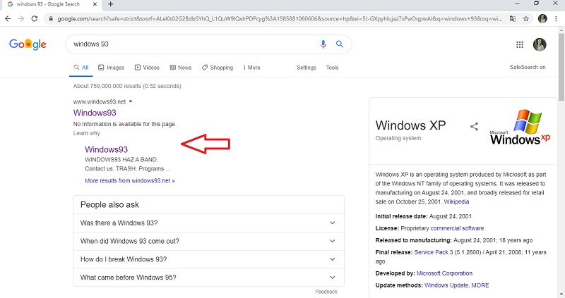 tampilan kata kunci Windows 93