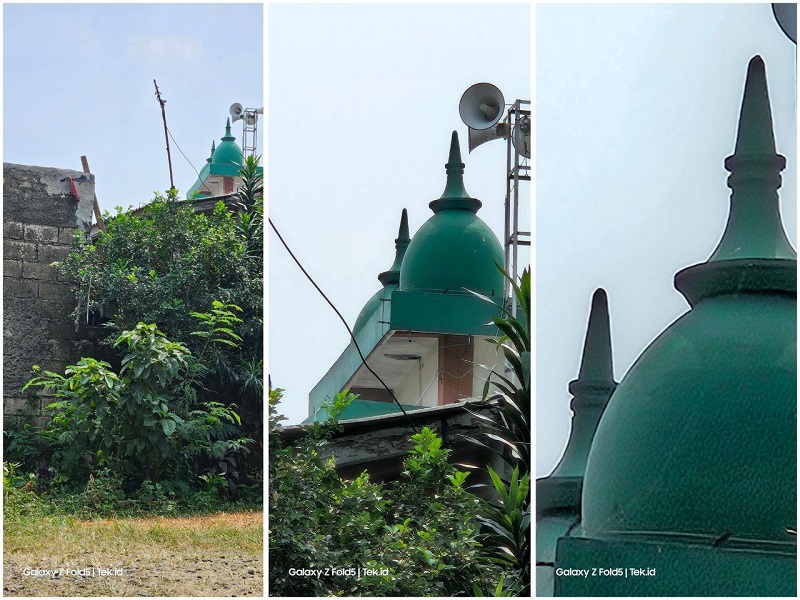 Hasil zoom 3x, 10x, 30x kamera Galaxy Z Fold5