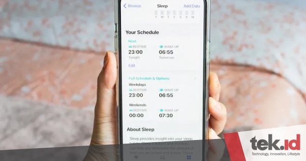 Cara atur jadwal tidur di perangkat iOS 