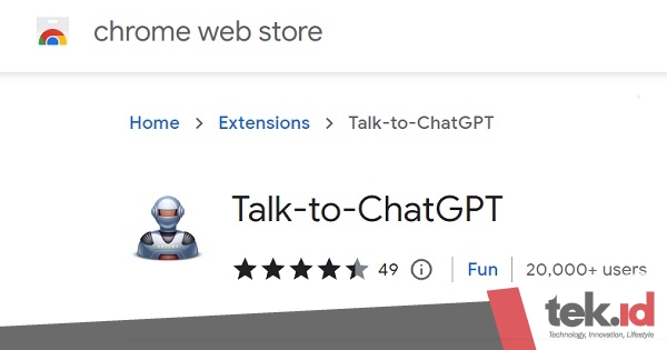 Cara Pakai Ekstensi Talk-to-ChatGPT Di Chrome